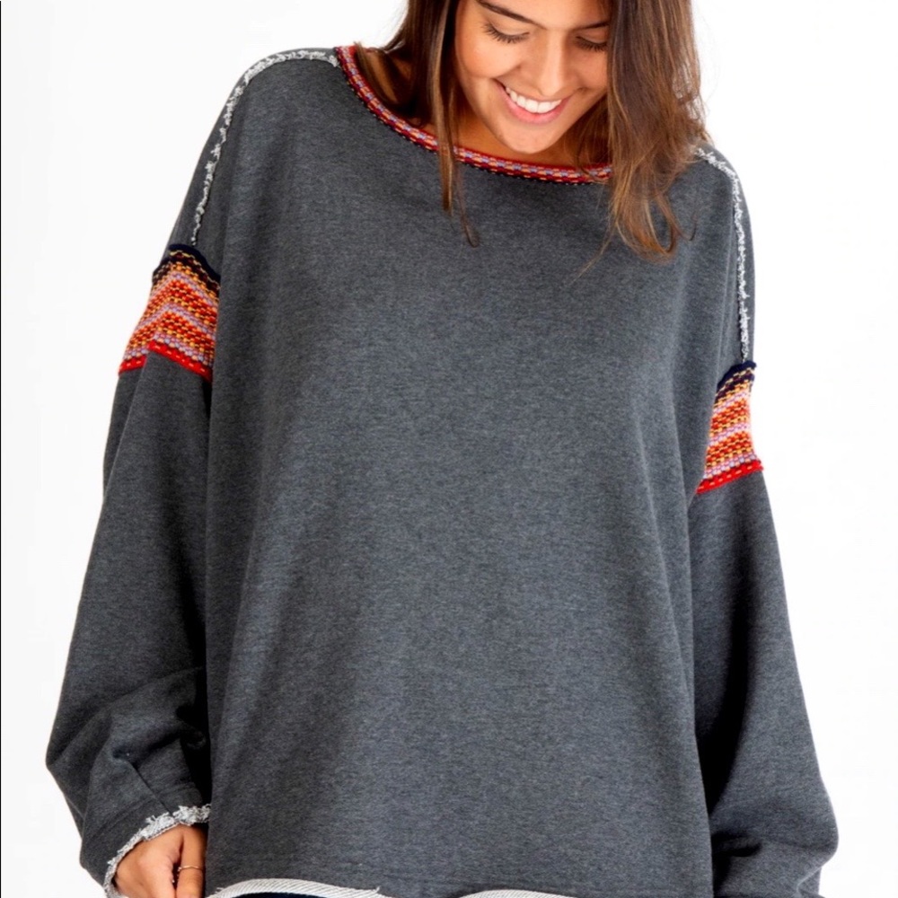 Like New - Natural Life Trim Sweatshirt